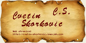 Cvetin Skorković vizit kartica